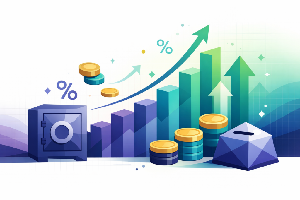 Simulação de quanto rende R$ 500 no Nubank por mês com gráfico de crescimento e calculadora financeira